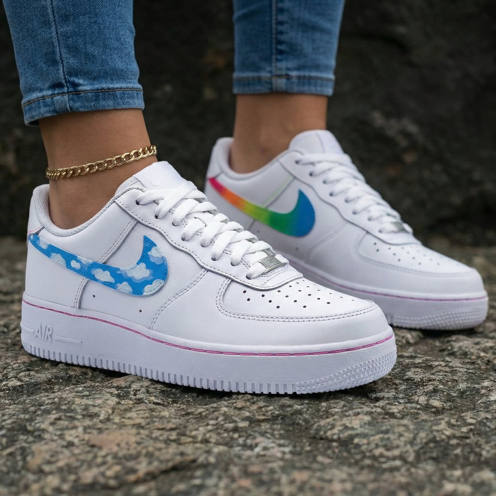 Cloud Pattern Blue Rainbow Custom Air Force 1