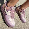 Color Block Baby Pink Purple Custom Air Force 1 Shadow