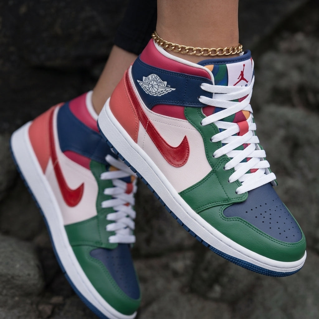 Color Block Multicolor Custom Air Jordan 1