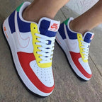 Color Blocked Red Yellow Blue Green Custom Air Force 1