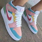 Colorful Block Baby Pink Green Yellow Blue Custom Air Jordan 1
