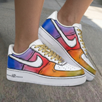 Comic Gradient Blue Purple Red Orange Yellow Custom Air Force 1