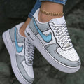 Comic Style Gray Baby Blue Custom Air Force 1