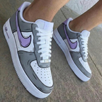 Comic Style Gray Baby Purple Custom Air Force 1