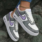 Comic Style Gray Baby Purple Custom Air Force 1