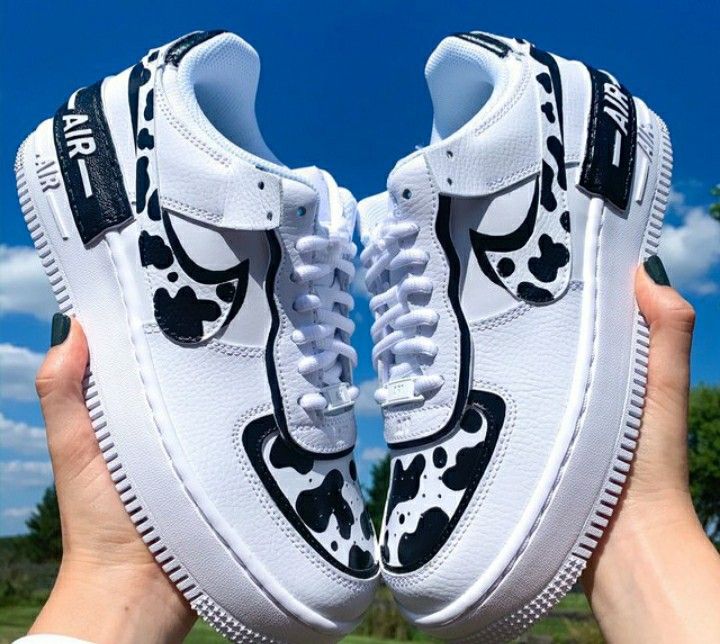 Cow Print Black White Custom Air Force 1