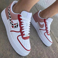 Cow Print Red Baby Pink Custom Air Force 1