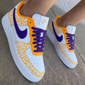 Cracked Print Purple Yellow Custom Air Force 1