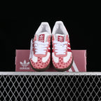 Custom Adidas Baby Pink And White With Heart Patterns