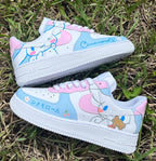 Custom Air Force 1 Baby Blue Baby Pink Cinnamoroll Design