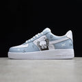 Custom Air Force 1 Baby Blue With Cartoon Patterns
