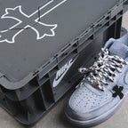 Custom Air Force 1 Baby Blue with Cross Patterns