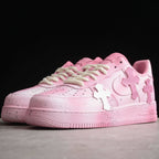 Custom Air Force 1 Baby Pink With Cross Patterns