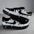 Custom Air Force 1 Black White Dripping