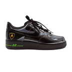 Custom Air Force 1 Black With Geometric Patterns And Lamborghini Logo