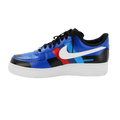 Custom Air Force 1 Blue Red Black Geometric Pattern
