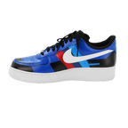 Custom Air Force 1 Blue Red Black Geometric Pattern
