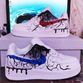 Red Blue Splash Drip Custom Air Force 1