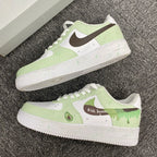 Custom Air Force 1 Light Green And White With Avocado Dripping