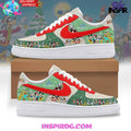 Custom Air Force 1 Red Green Cartoon Characters Design