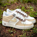 Custom Air Force 1 White And Beige
