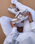 Custom Air Force 1 White Beige Colorblock
