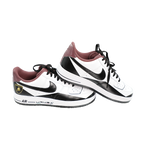 Custom Air Force 1 White Black Burgundy Lamborghini Logo