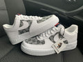 Custom Air Force 1 White Black GG Pattern