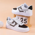 Custom Air Force 1 White Black With Drip Pattern