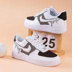 Custom Air Force 1 White Black With Drip Pattern