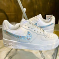 Custom Air Force 1 White Blue And Goldfish Pattern