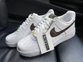Custom Air Force 1 White Brown LV Logo