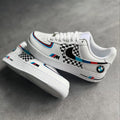 Custom Air Force 1 White Checkered BMW Design