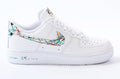 Custom Air Force 1 White Colorful Lines Design