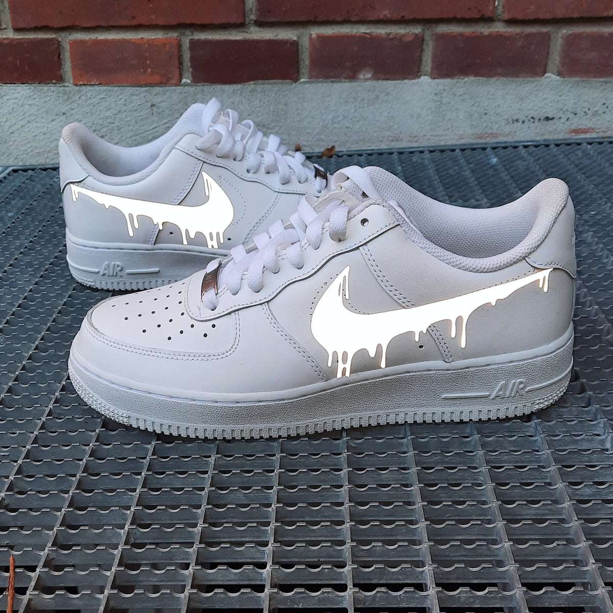 Custom Air Force 1 White Dripping Design