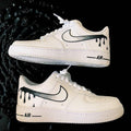 Custom Air Force 1 White Dripping Pattern