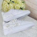 Custom Air Force 1 White Floral Embellishments