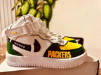 Custom Air Force 1 White Green Yellow Packers Design