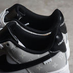Custom Air Force 1 White Grey LV Logo