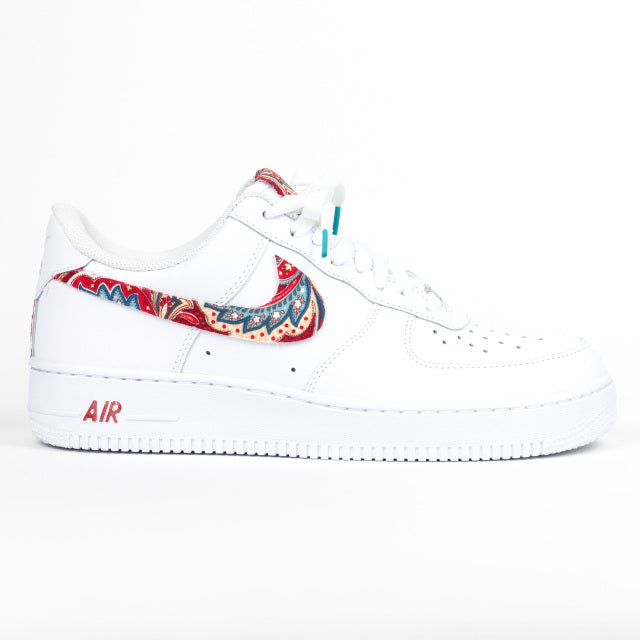 Custom Air Force 1 White Paisley Pattern
