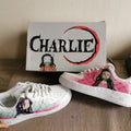 Custom Air Force 1 White Pink Demon Slayer Design