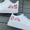 Custom Air Force 1 White Pink Roses