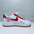Custom Air Force 1 White Red Cornell Theme Stars