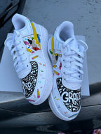 Custom Air Force 1 White School Supplies Pattern