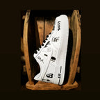 Custom Air Force 1 White With Black Butterfly And Graffiti Patterns