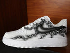 Custom Air Force 1 White With Black Lightning