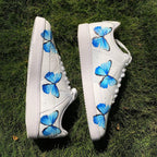 Custom Air Force 1 White With Blue Butterflies