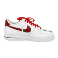 Custom Air Force 1 White With Ferrari Logos And Red Accents