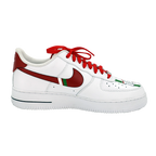 Custom Air Force 1 White With Ferrari Logos And Red Accents
