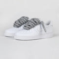 Custom Air Force 1 White With Grey Rope